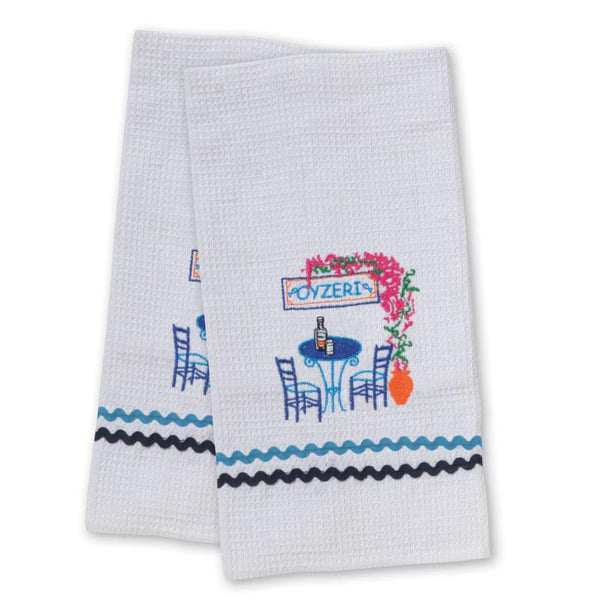 Greek Ouzeri Kitchen Tea Towel