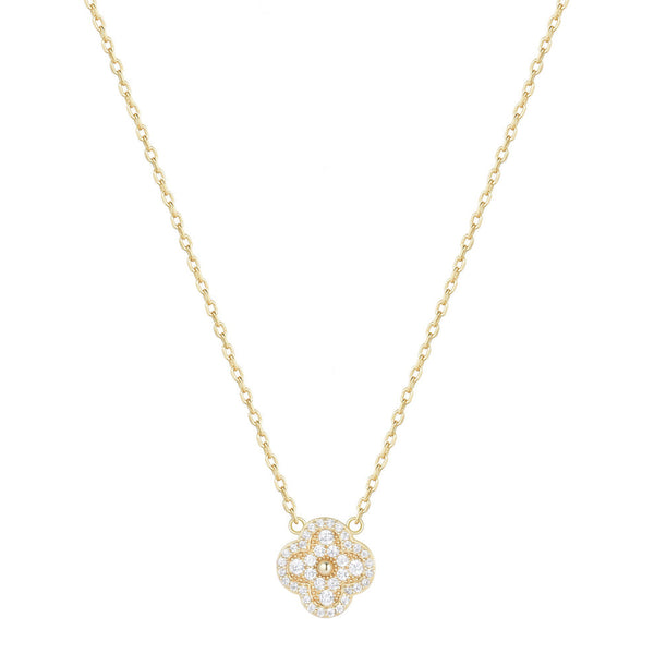 Athena Mini Gold Clover Necklace