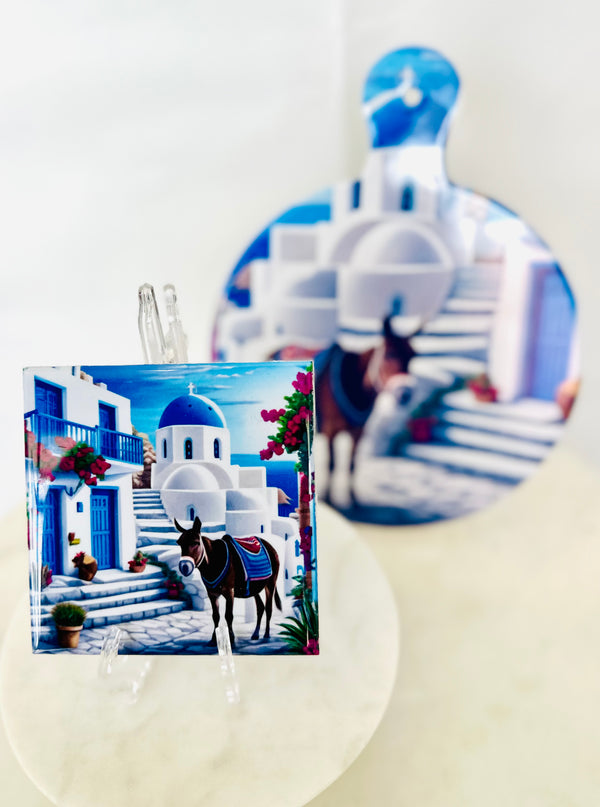 Greek Island Donkey - Tile