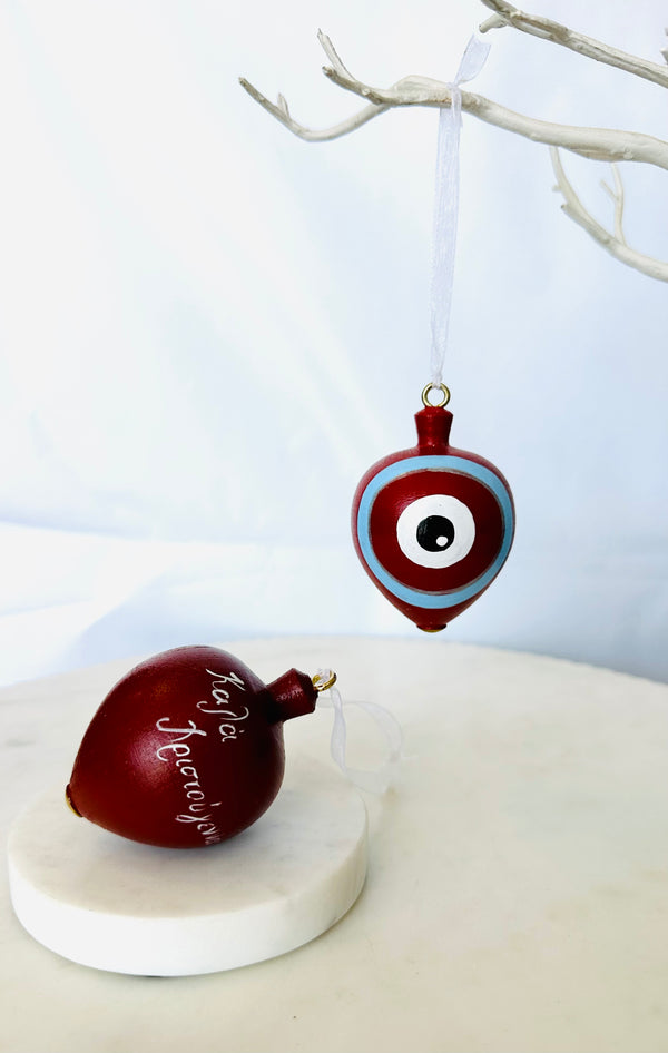 Mati Christmas Ornament- Red