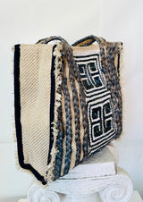 Greek Key Woven Beaded Bag