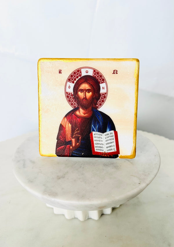 Jesus Marble Icon