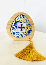 NIKA Blue & Gold Leaf Decor