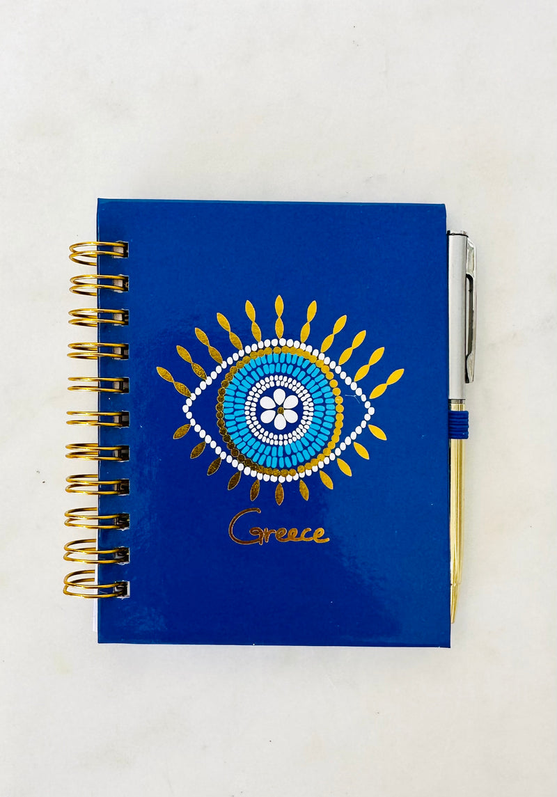 Blue Mati design notepad with pen