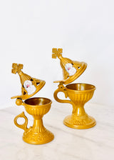 Thimiato, Incense Burner - Yellow Goldish