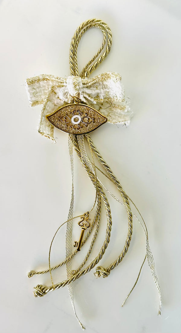 White & Gold Mati Gouri Charm