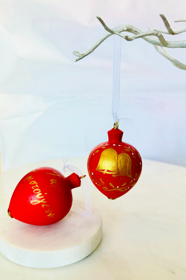 Hand-painted Greek Christmas Bells Bauble