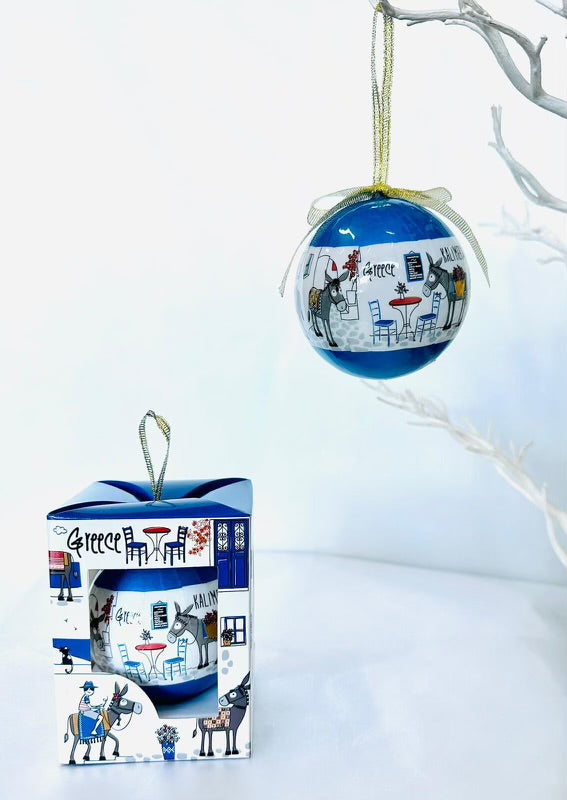 Christmas Bauble - Donkey’s In Greece