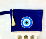 Blue Evil Eye Clutch