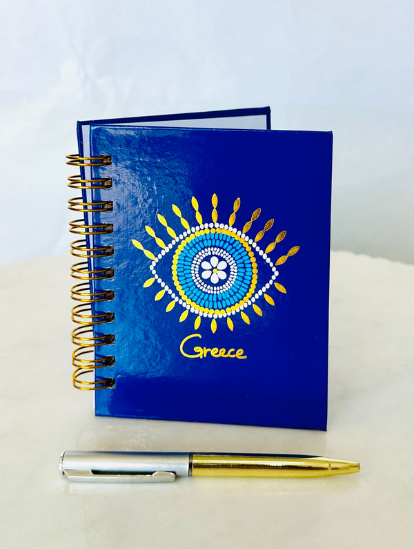 Blue Mati design notepad with pen