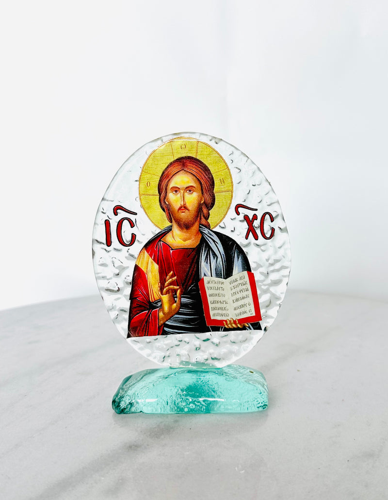 Glass Jesus Icon