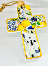 Santorini & Lemons Ceramic Cross