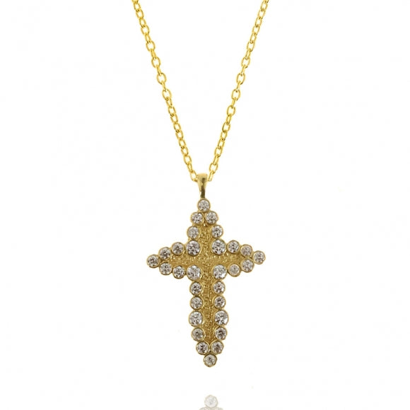 Athena Gold Cross Necklace