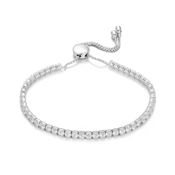 Silver Adjustable Tennis Bracelet