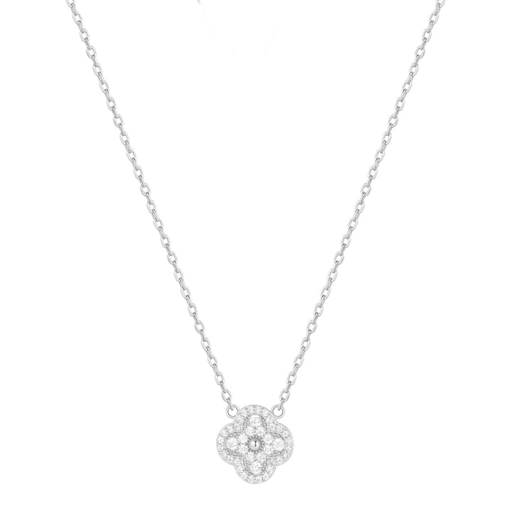 Athena Mini Silver Clover Necklace