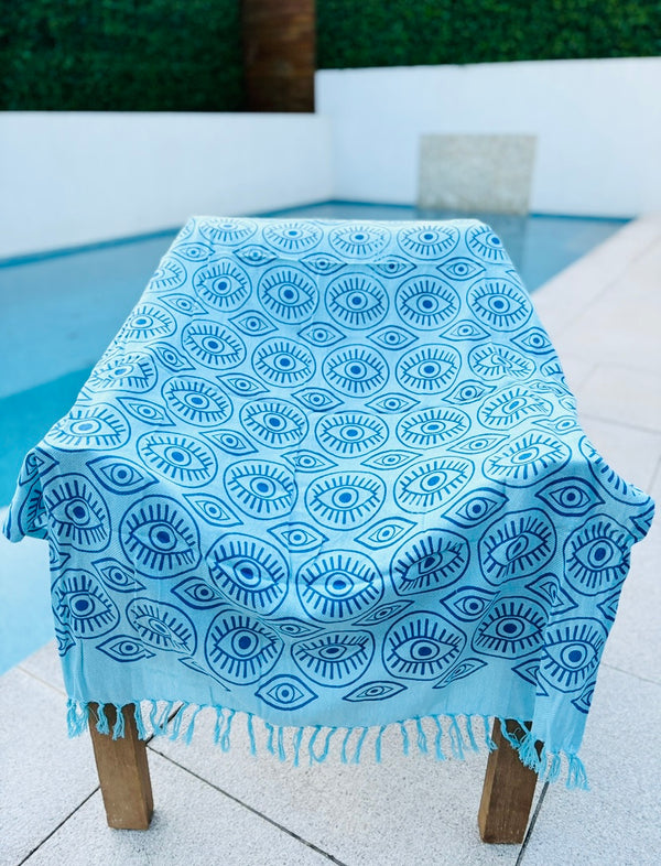 Turquoise Multi Mati Beach Towel