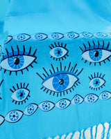 Turquoise Eyelash Beach Towel