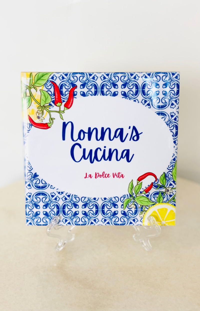 Italian Grandma's ( Nonnas ) Kitchen Lemon Chilli Tile