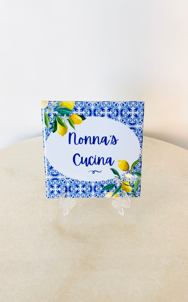 Italian Nonna's Cucina Lemon Ceramic Tile