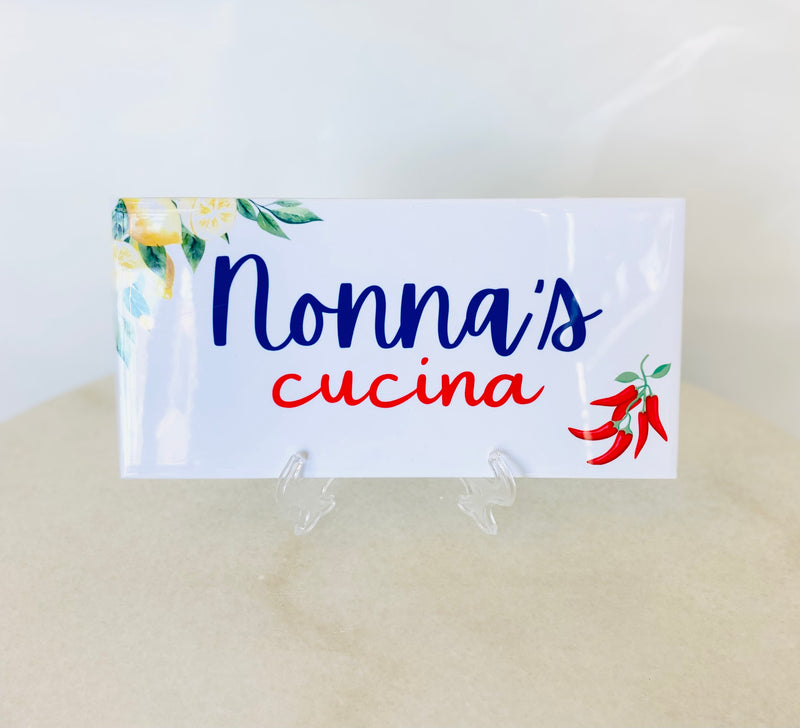 Italian Nonnas Cucina Ceramic Tile Decor