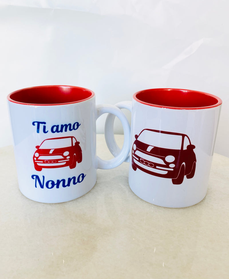 Italian Ti Amo Papa Fiat 500 Mug