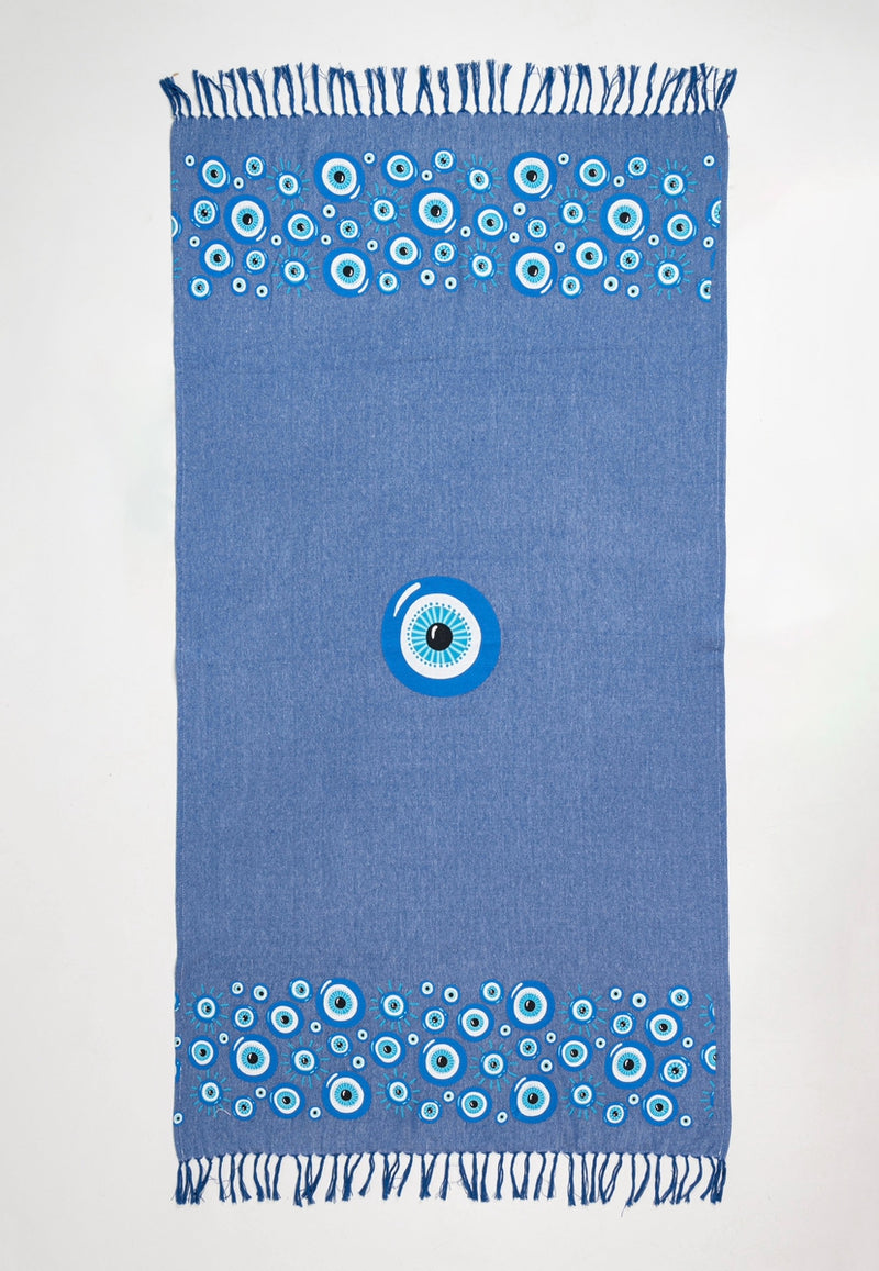 Greek Blue Mati Beach Towel