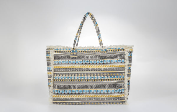 Grecian Mati Tote Beach Bag