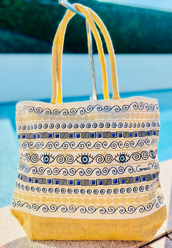 Greece Wave Mati Beach Bag