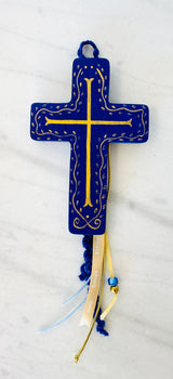 Hand Painted Blue Cross