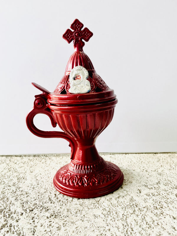 Thimiato, Incense Burner - Dark Red