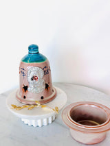 Tall Panayia Ceramic Candili - Pastel