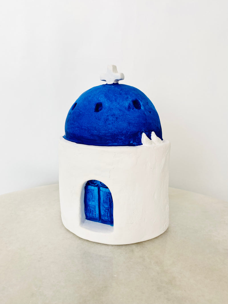 Handmade Santorini Ceramic Church