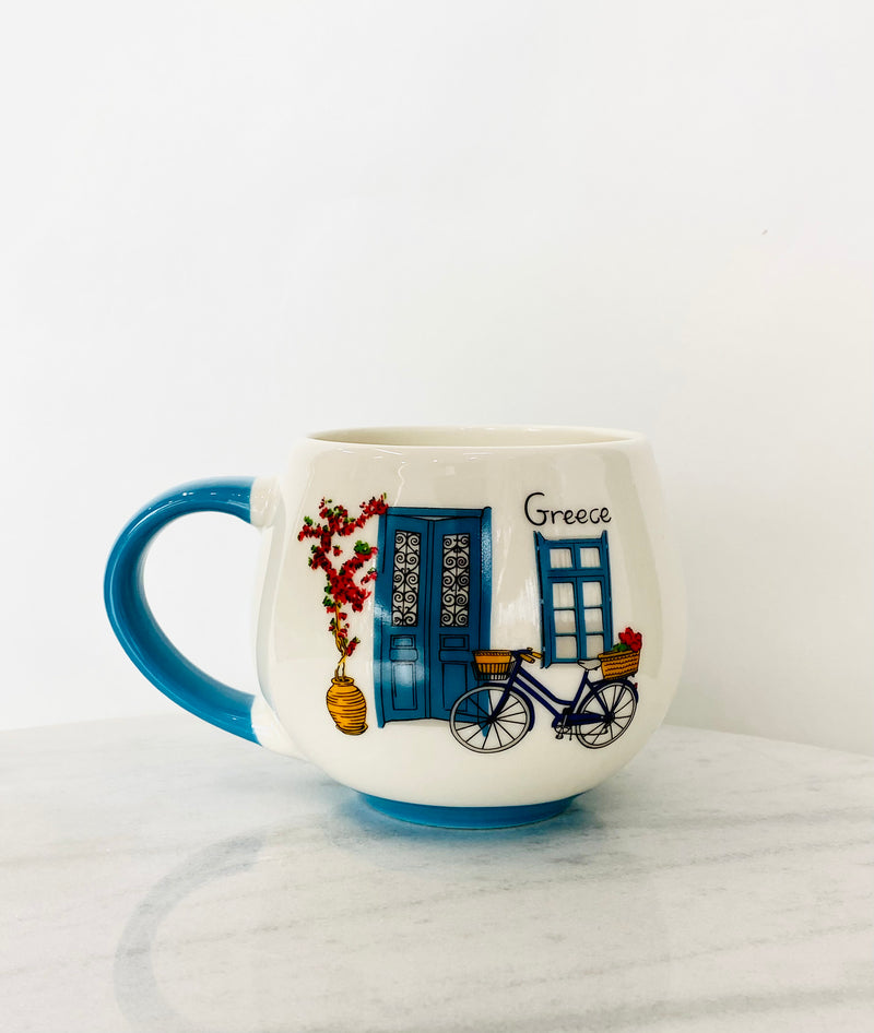 Kalimera Greek Doors Large Mug