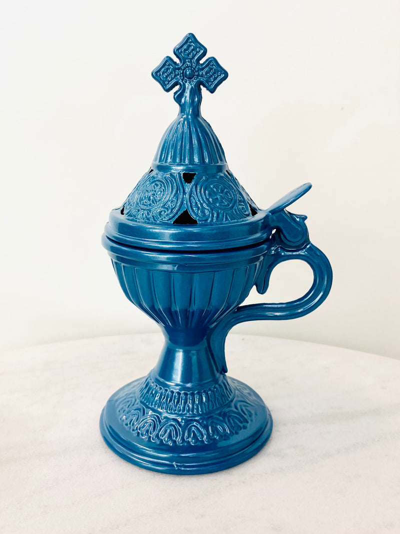 Thimiato, Incense Burner - blue