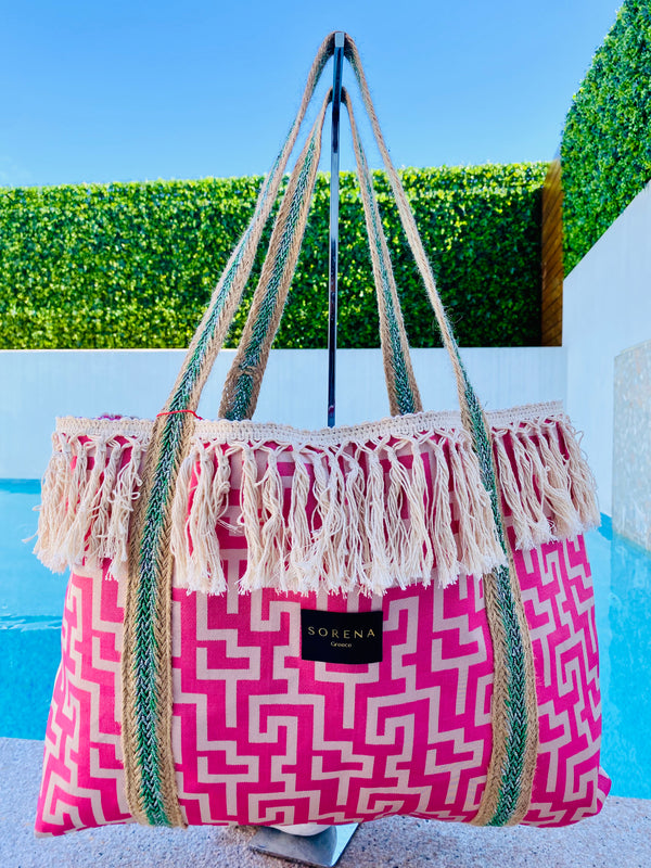 SORENA Pink Grecian Bag