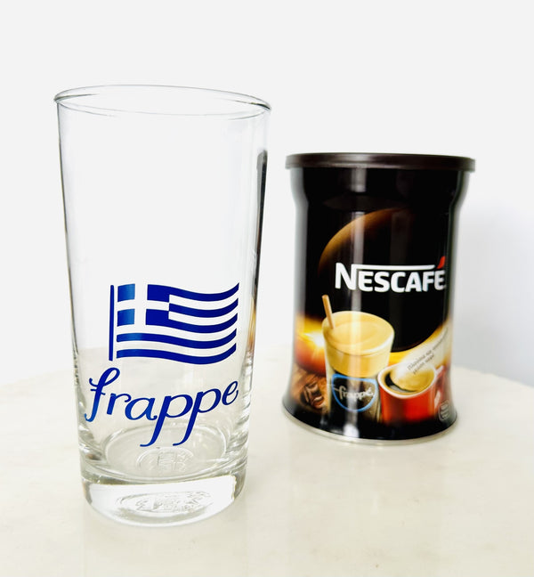 Frappe Glass - Greek Flag Design