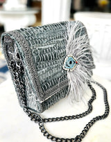 Greek Designer Grey Mati Bag