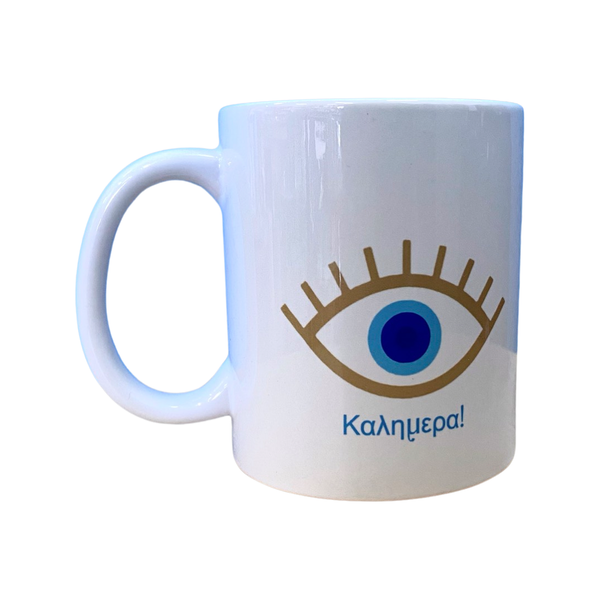 Greek Kalimera Μati Mug