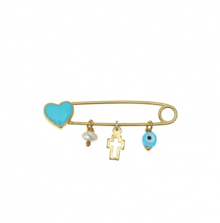 Baby Pin Blue Hanging Charms